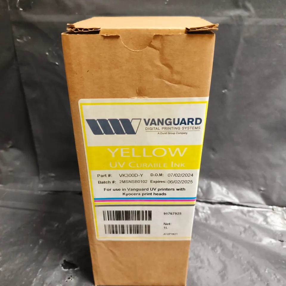 VANGUARD YELLOW UV CURABLE INK (VK300D-Y) FOR VANGUARD UV PRINTERS