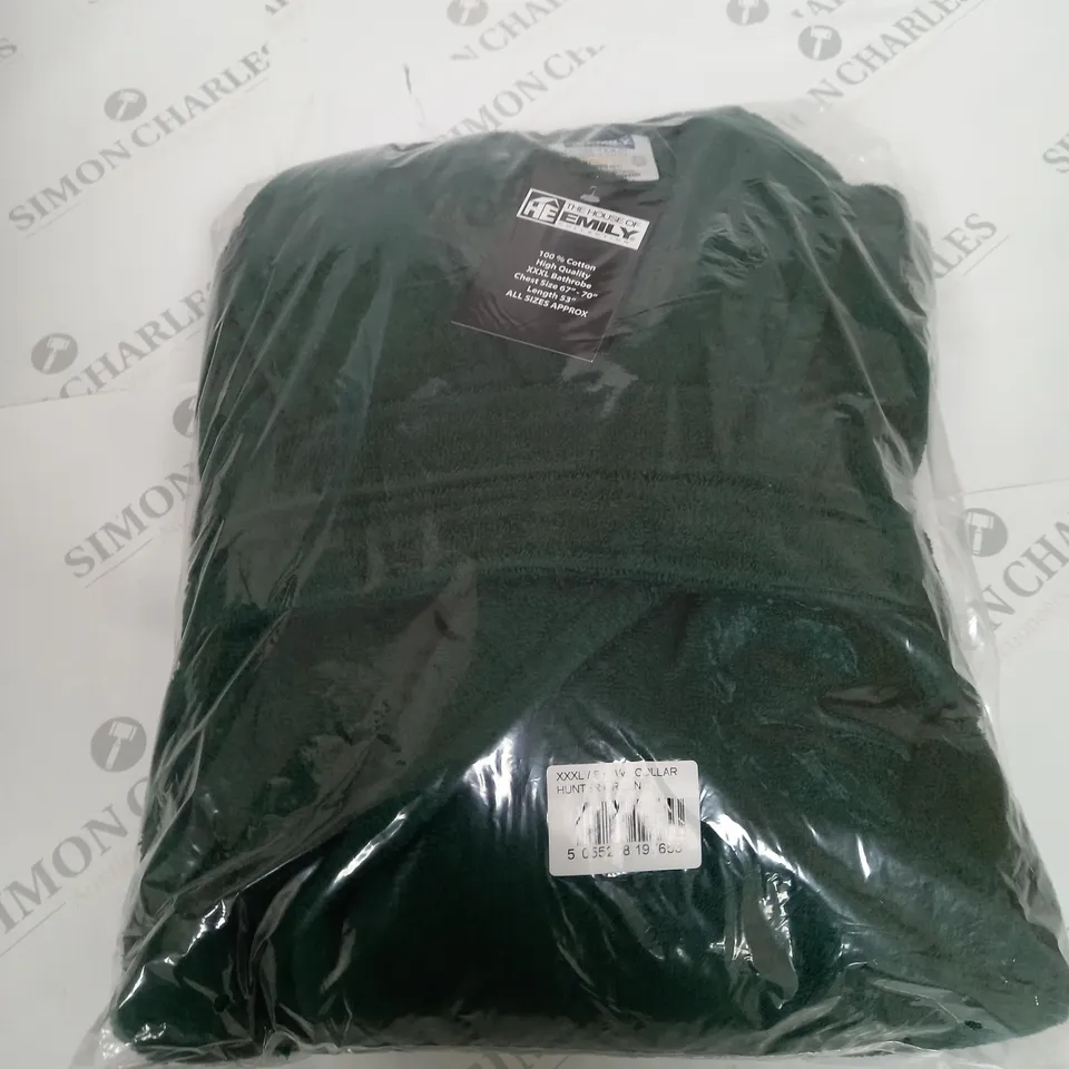 THE HOUSE OF EMILY SHAWL COLLAR HUNTER GREEN XXXL 