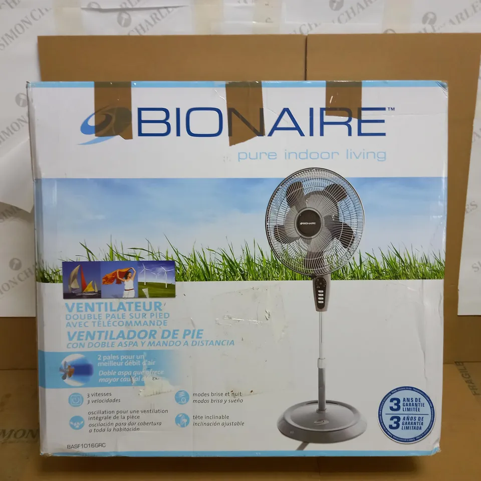 BIONAIRE DOUBLE BLADE STAND FAN 