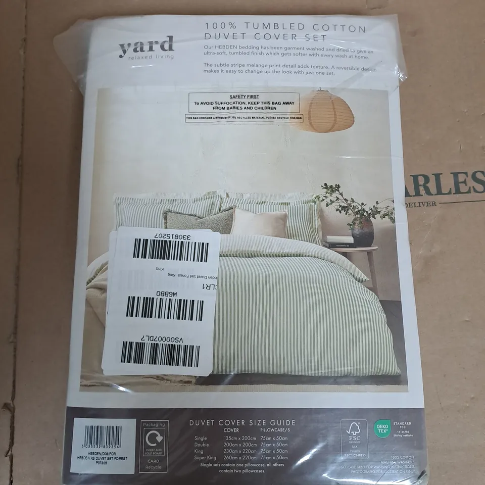 YARD HEBDEN DUVET SET IN FOREST -  KINGSIZE