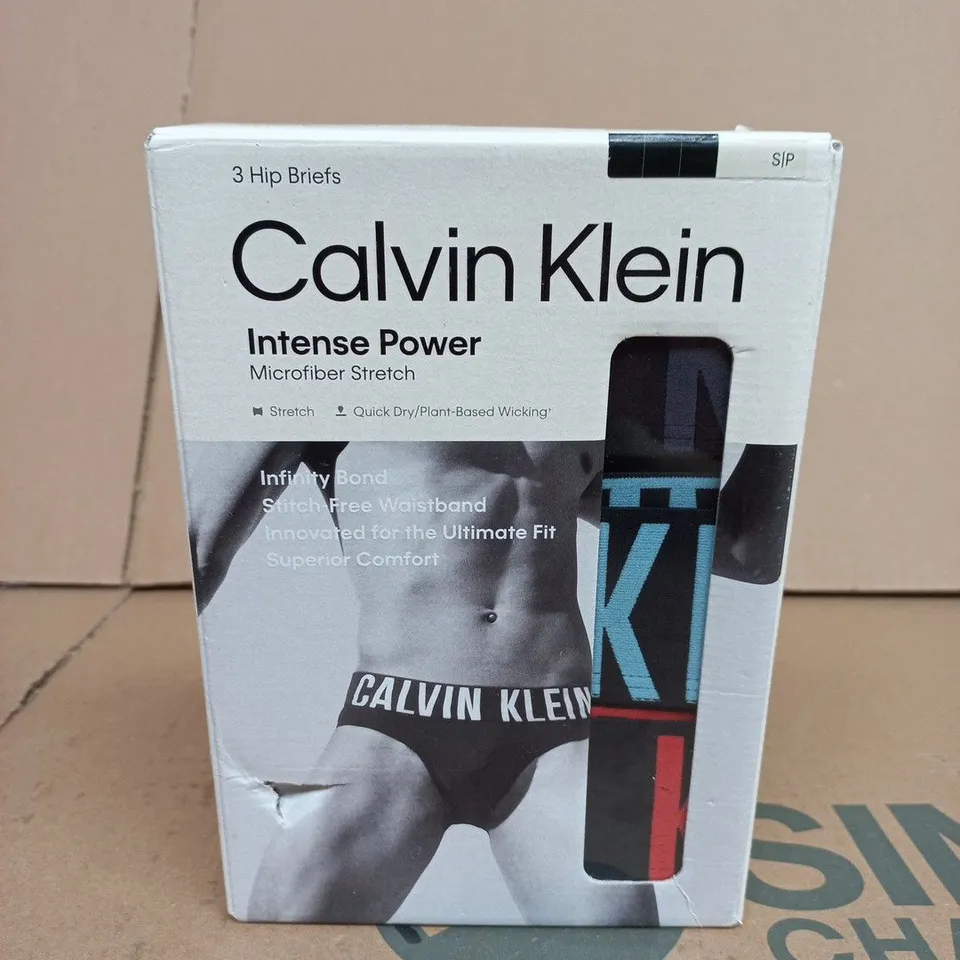 CALVIN KLEIN INTENSE POWER MICROFIBER STRETCH HIP BRIEFS – 3-PACK - S