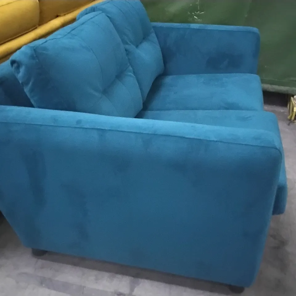 QUALITY BRITISH DESIGNER LOUNGE CO. HOLLY DRAGON EYE FABRIC TWO SEATER SOFA