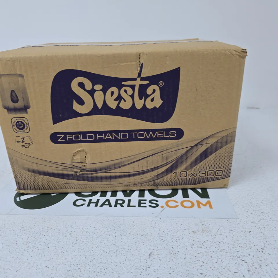 SIESTA Z FOLD HAND TOWELS – BOXED, 2-PLY 300X10