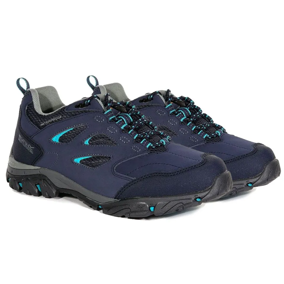 BRAND NEW REGATTA WOMEN'S HOLCOMBE IEP LOW WALKING SHOES - NAVY/ATLANTIC SIZE UK 5