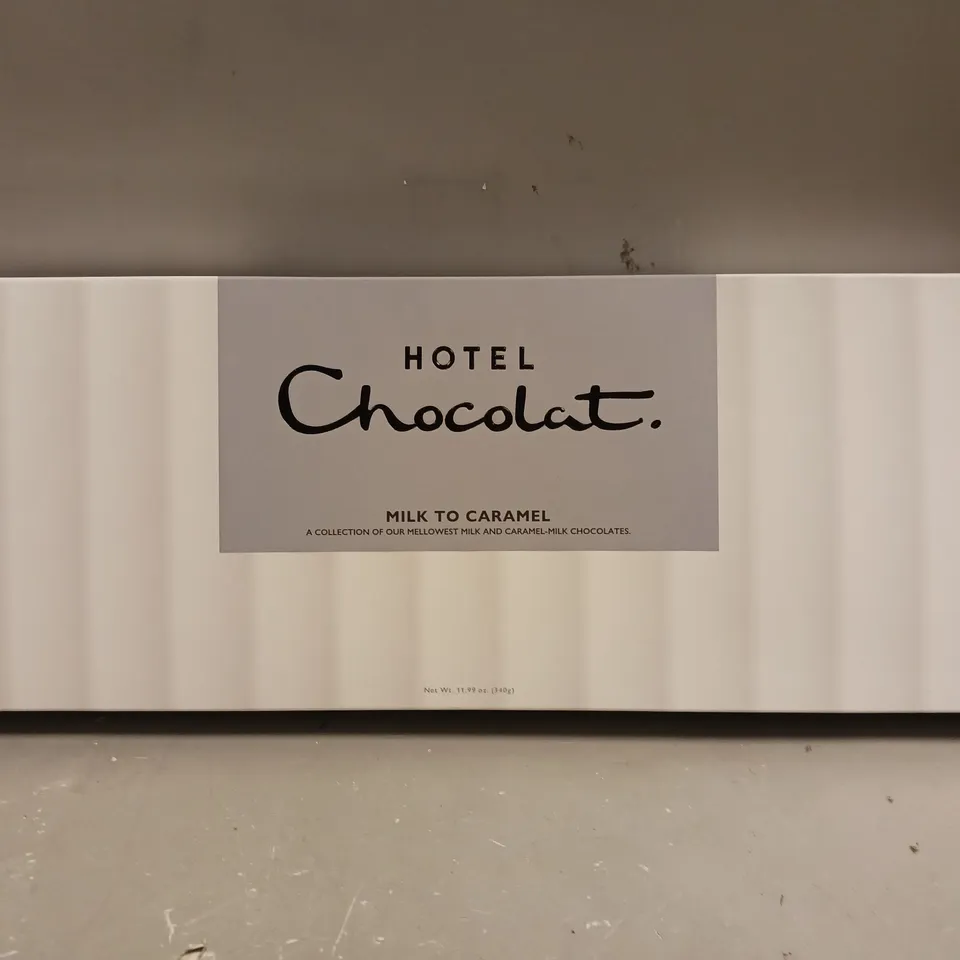 BOXED SEALED HOTEL CHOCOLAT MILK TO CARAMEL CHOCOLATE SELECTION - 340G