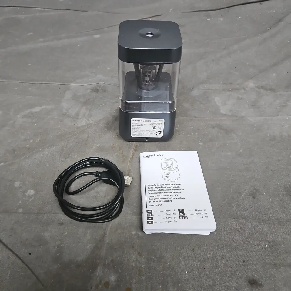 AMAZON BASICS PORTABLE ELECTRIC PENCIL SHARPENER