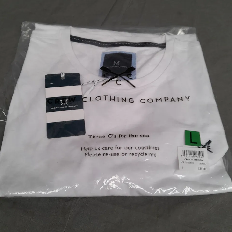 CREW CLOTHING COMPANY CLASSIC TEE SIZE L 