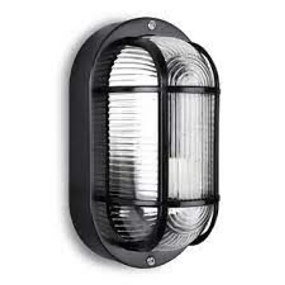 BOXED MILLTON 1 LIGHT OUTDOOR BULKHEAD LIGHT (1 BOX) RRP £13.99