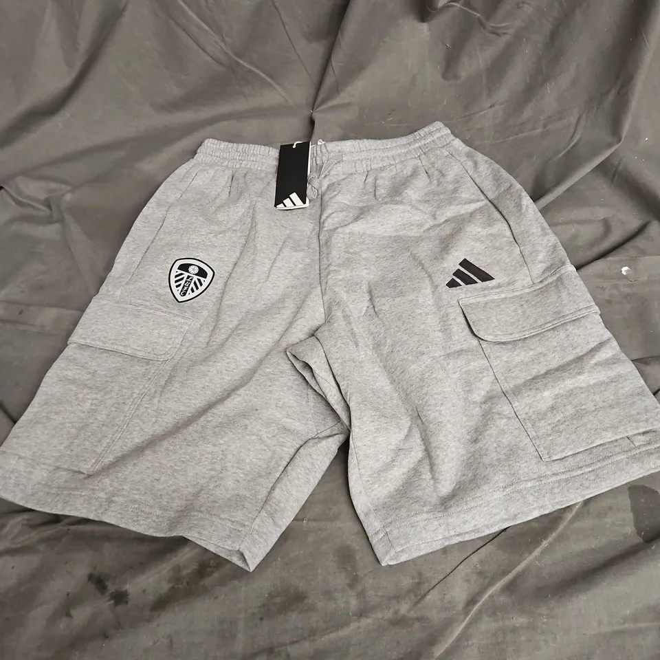 ADIDAS LUFC SHORTS IN GREY SIZE S