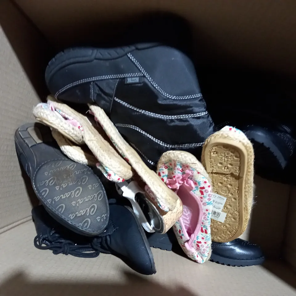 APPROXIMATELY 10 PAIRS OF ASSORTED KIDS SHOES IN VARIOUS STYLES AND SIZES 