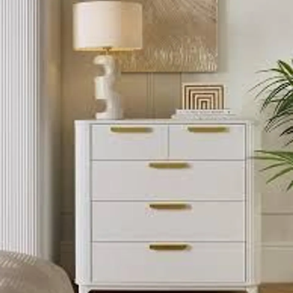 BOXED CARINA 2 + 3 DRAWER CHEST - WHITE (2 BOXES) RRP £299
