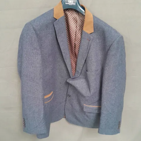 SAWYERS & HENDRICKS TAILORED FIT BLAZER IN NAVY/BROWN SIZE 52R