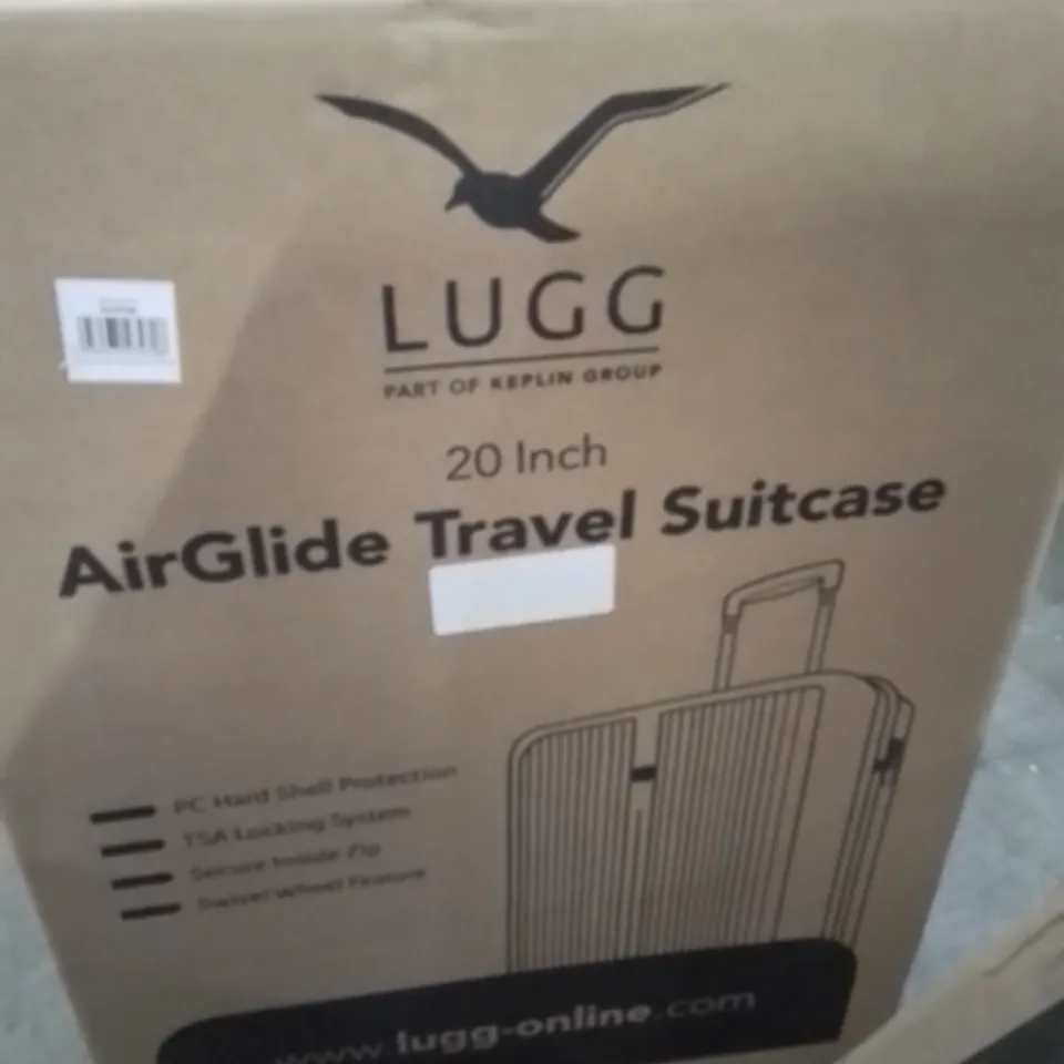 BOXED LUGG AIRGLIDE TRAVEL SUITCASE BEIGE 