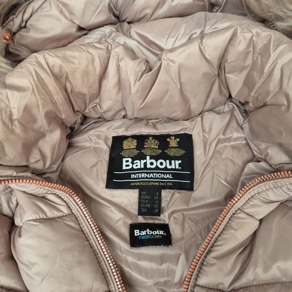 WOMENS BARBOUR INTERNATIONAL FULL ZIP JACKET SIZE 8