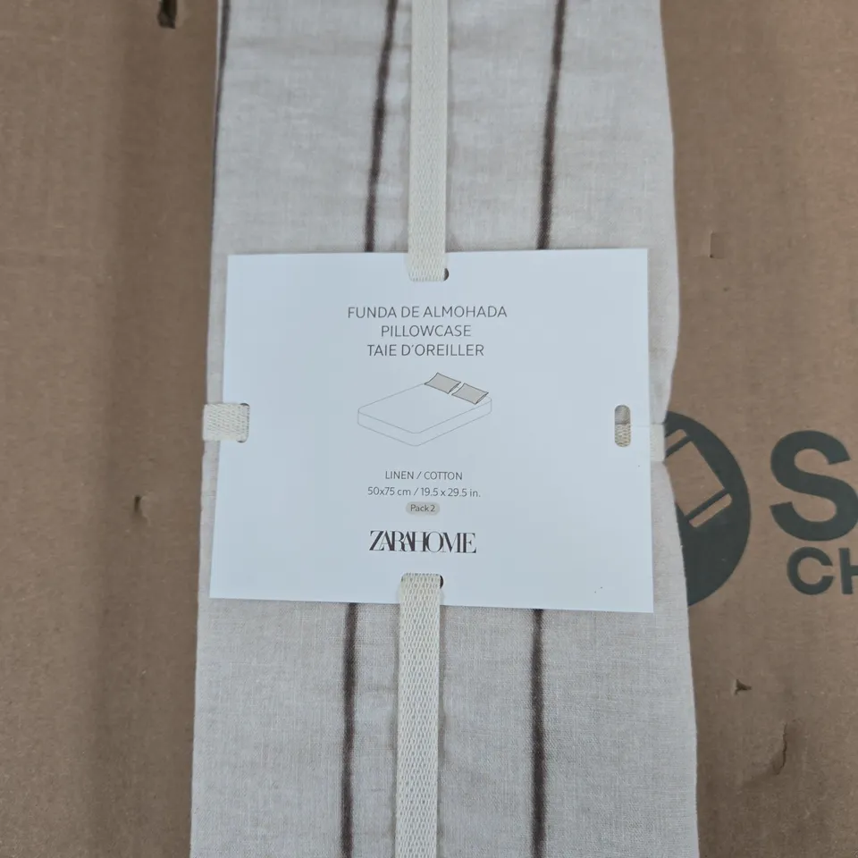 ZARA HOME LINEN/COTTON PILLOWCASE 50X75 CM – PACK OF 2