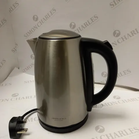 JOHN LEWIS BRUSHED STEEL KETTLE 1.7L