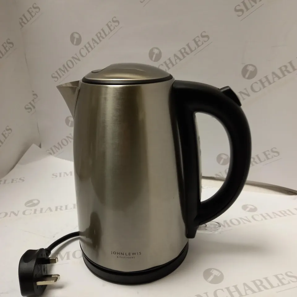 JOHN LEWIS BRUSHED STEEL KETTLE 1.7L