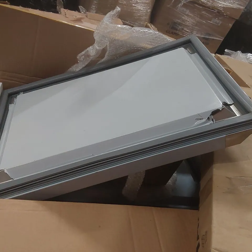 PALLET CONTAINING A LARGE QUANTITY OF ASSORTED CATERING EQUIPMENT PARTS INCLUDING: FRIDGE DOORS, DOUGH BLADE ECT