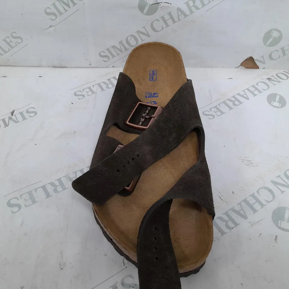 PAIR OF BIRKENSTOCK SATCHEL SANDALS IN BROWN - SIZE 42