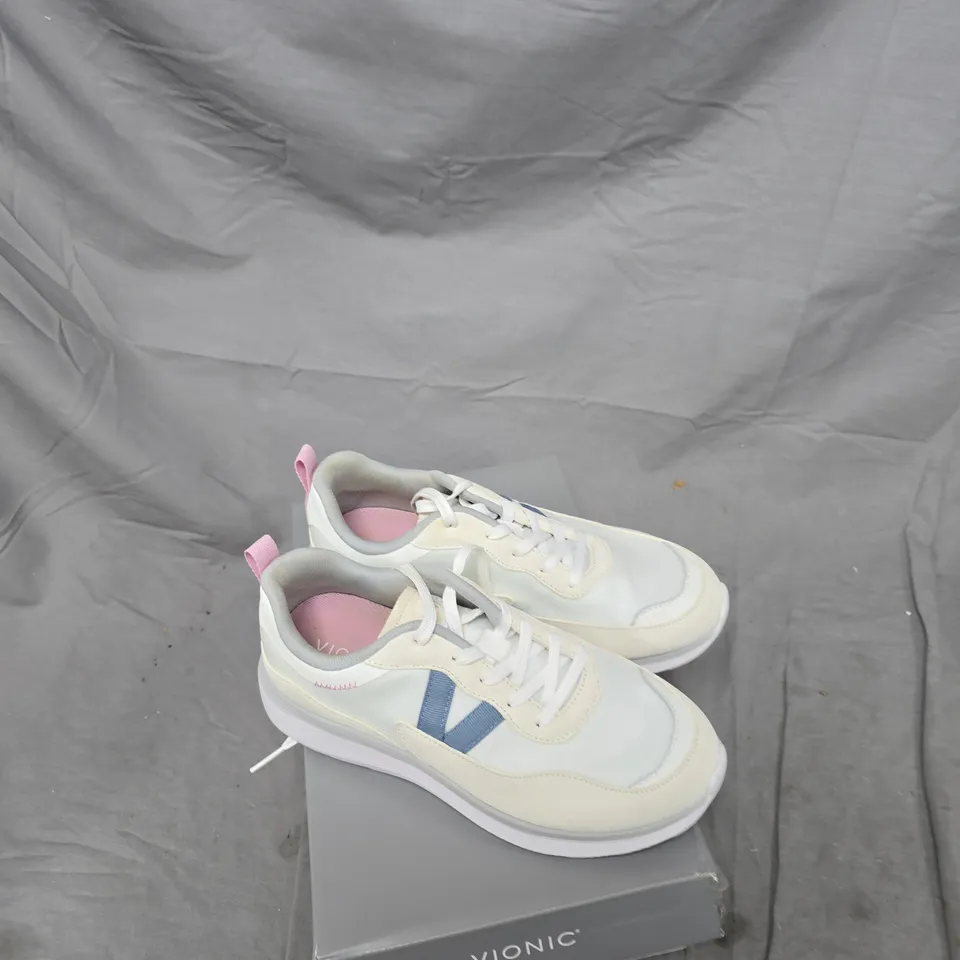 UK 6 VIONIC WOMEN'S SNEAKERS – WHITE/PASTEL (US 8, EU 39)