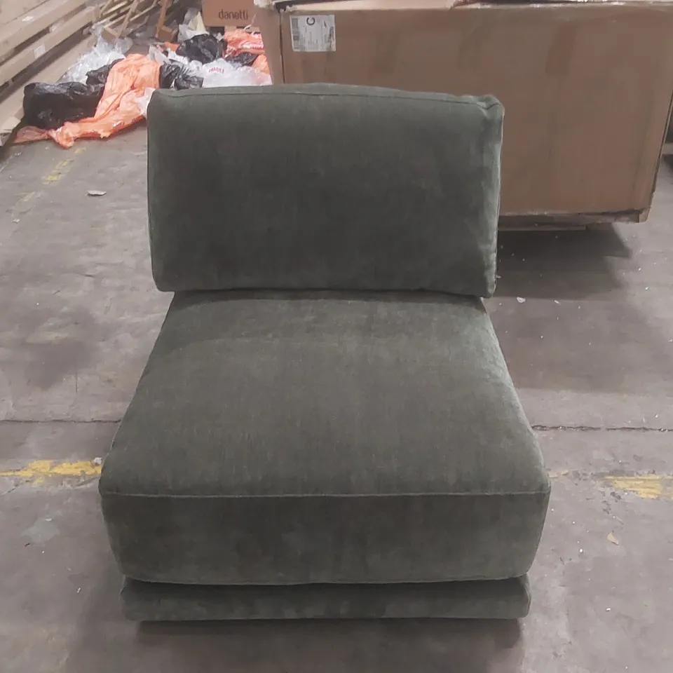 DANETTI EDEN DARK GREEN CHENILLE SOFA MODULE