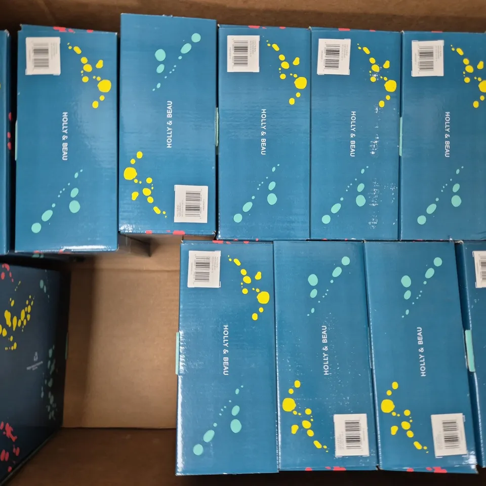 BOX OF APPROXIMATELY 12 PAIRS OF HOLLY & BEAU KIDS NAVY RAIN BOOTS SIZE UK 12 (EU31)