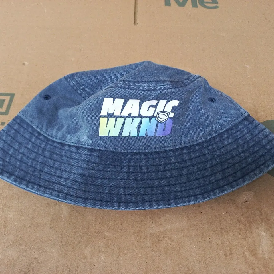 BEECHFIELD MAGIC WEEKEND RUGBY SUPER LEAGUE BUCKET HAT IN DENIM BLUE