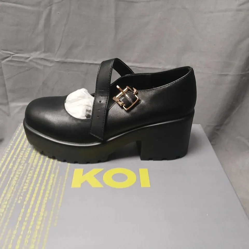 KOI TIRA MARY JANE SHOES 'FAUX LEATHER EDITION' – UK 4 – BLACK