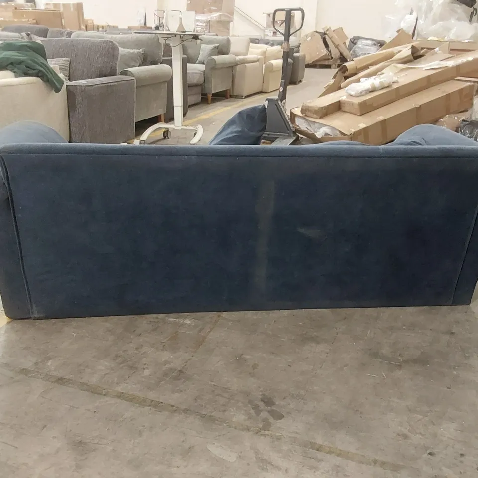 QUALITY DESIGNER FABRIC UPHOLSTERED 3 SEATER SOFA - DAMAGED