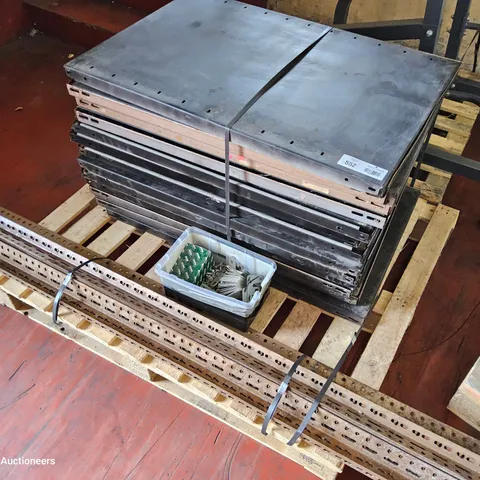 PALLET OF DEXION METAL SHELVING PARTS & FIXINGS