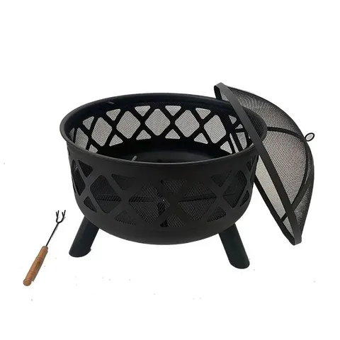 BOXED NEO BLACK OUTDOOR HEATER FIRE PIT BOWL