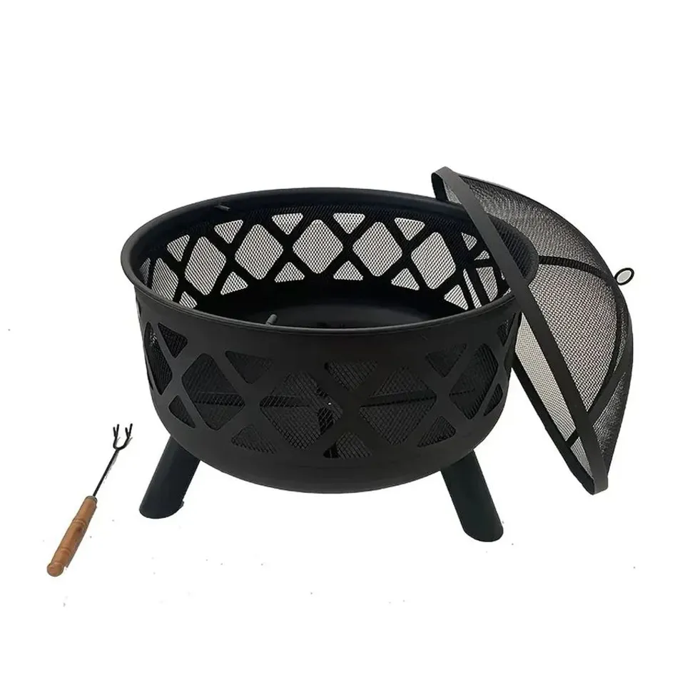 BOXED NEO BLACK OUTDOOR HEATER FIRE PIT BOWL