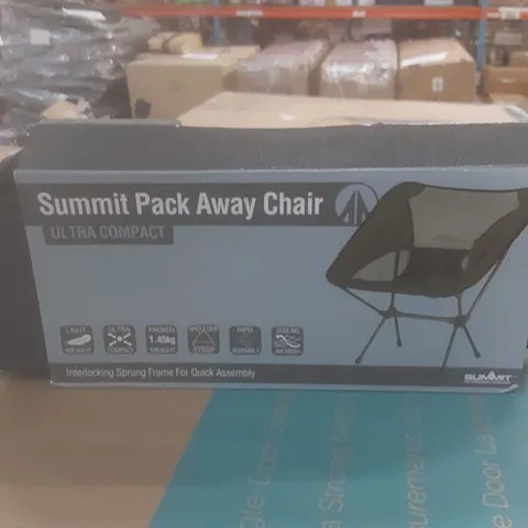 SUMMIT OUTDOOR PACK AWAY CHAIR ULTRA COMPACT