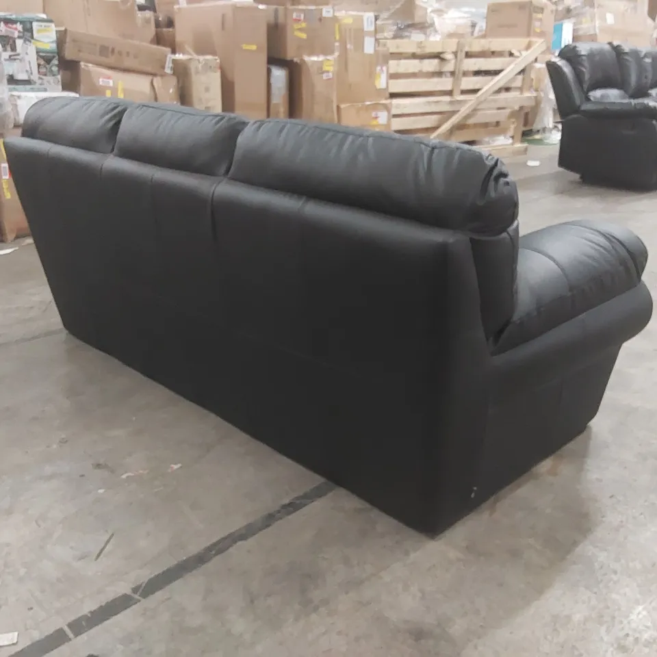 QUALITY DESIGNER HEPPMAN GENUINE LEATHER 3 SEATER SOFA