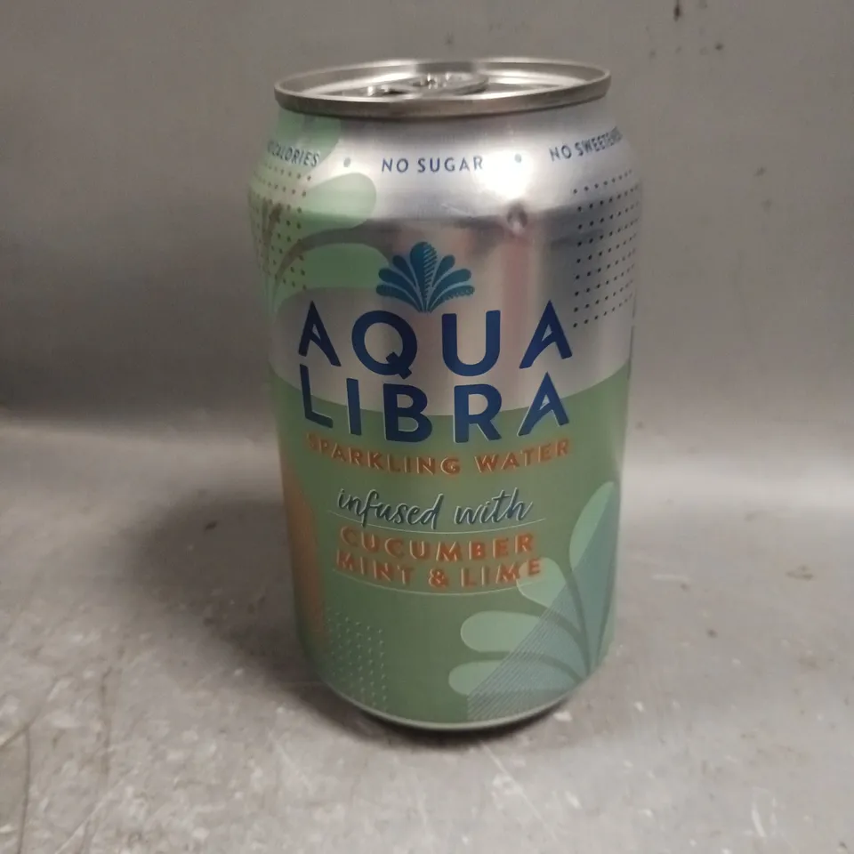 15 X AQUA LIBRA SPARKLING WATER - CUCUMBER, MINT & LIME 