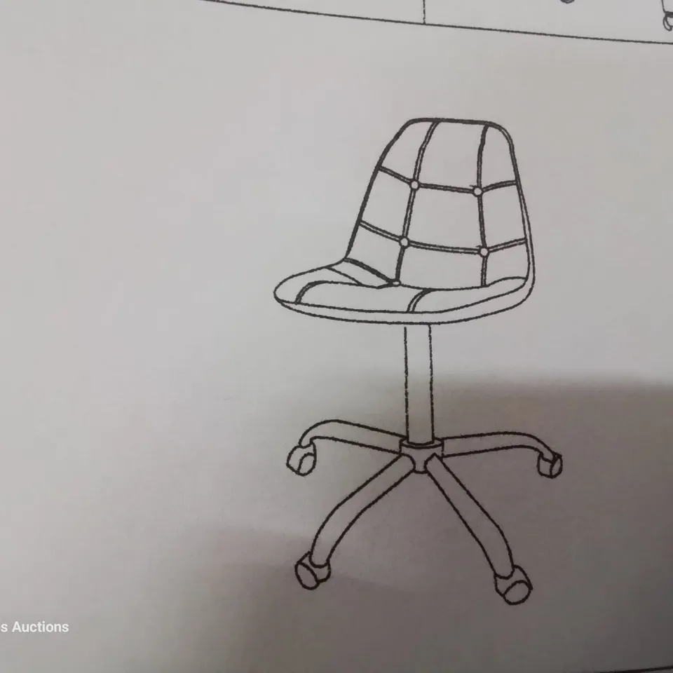 BOXED PINK VELVET OFFICE SWIVEL CHAIR