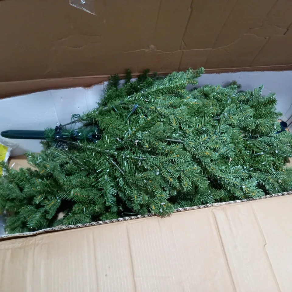 SANTA'S BEST 16 FUNCTION PRE-LIT DEWDROP CHRISTMAS TREE- 6FT SNOW KISS - COLLECTION ONLY