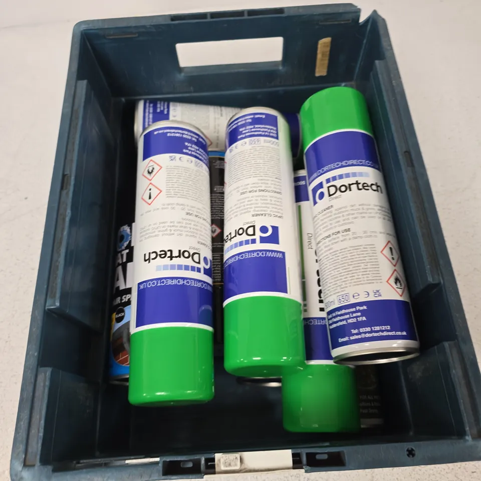 TOTE OF APPROXIMATELY 12 ASSORTED AEROSOLS TO INCLUDE: WOOD SILK POLISH