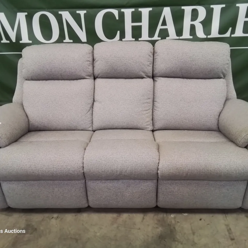 QUALITY BRITISH DESIGNER & MANUFACTURED G PLAN KINGSBURY THREE SEATER SOFA NATIVE ASH FABRIC 