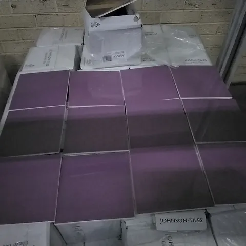 PALLET OF 96 BOXES OF 25 BRAND NEW ASTUCE BRILLIANT VIOLET 20x20cm TILES - EACH PACK COVERS APPROXIMATELY 1M² (TOTAL APPROX. 96 Sq.Metres)