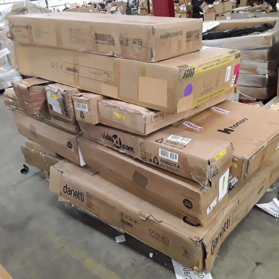PALLET CONTAINING ASSORTED INCOMPLETE FLATPACK FURNITURE PARTS