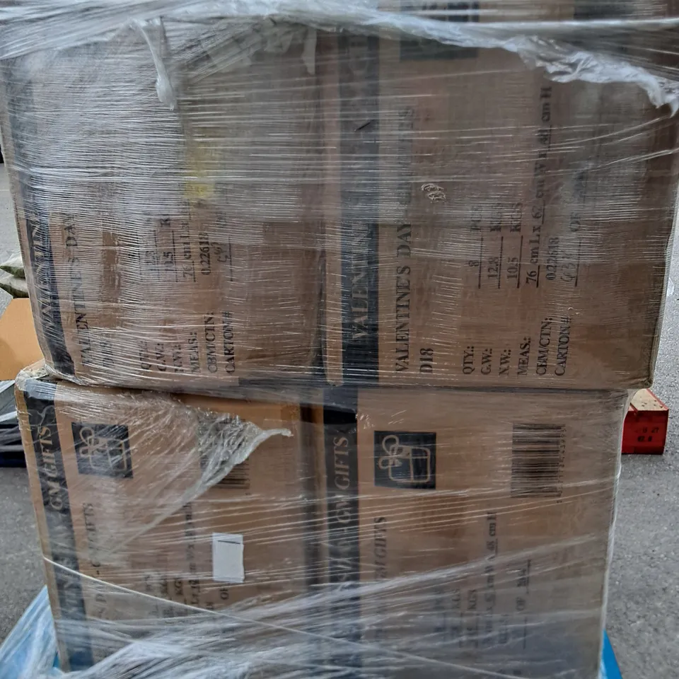 PALLET CONTAINING APPROXIMATELY 32 BRAND NEW WITH LOVE VALENTINES PLUSHY BEARS - ASSORTED COLOURS 
