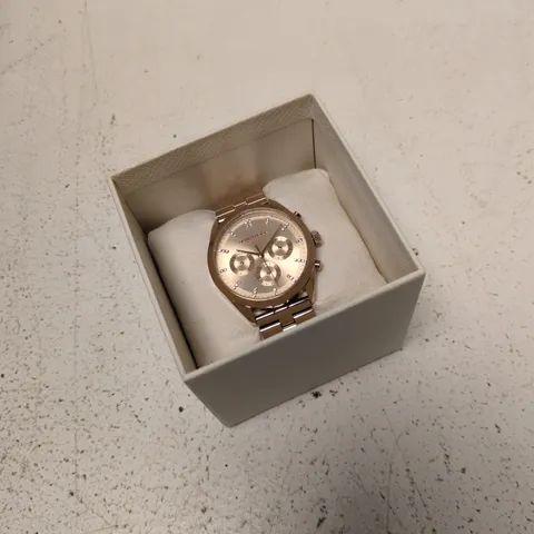 OLIVIA BURTON LONDON WATCH – ROSE GOLD-TONE BRACELET WITH CRYSTAL MARKERS
