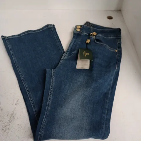 HOLLAND COOPER HIGH RISE FLARED JEANS IN DENIM - 14S