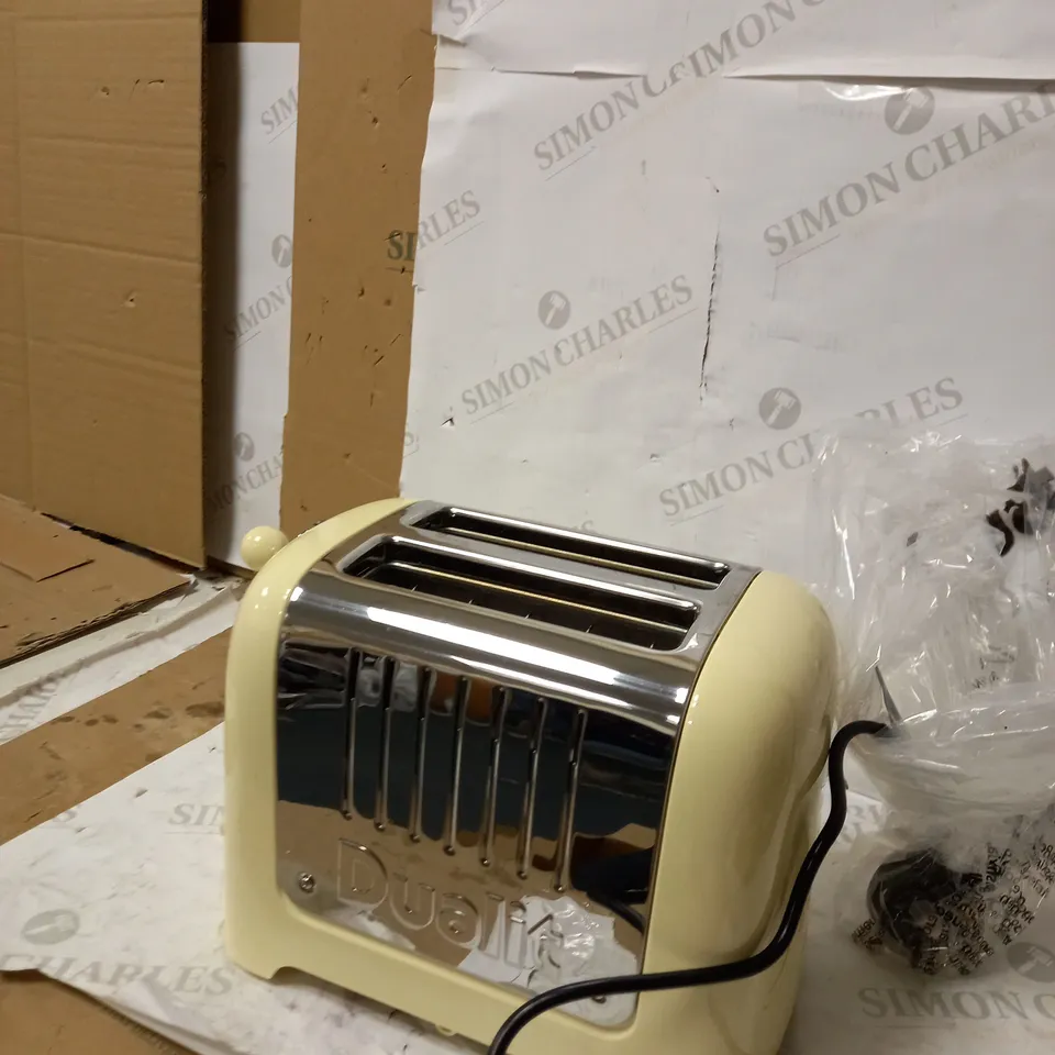 DUALIT DLT2PA 2 SLICE LITE TOASTER - CREAM & CHROME