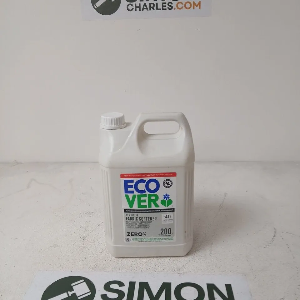 ECOVER FABRIC SOFTENER – 200 LOADS - 5L