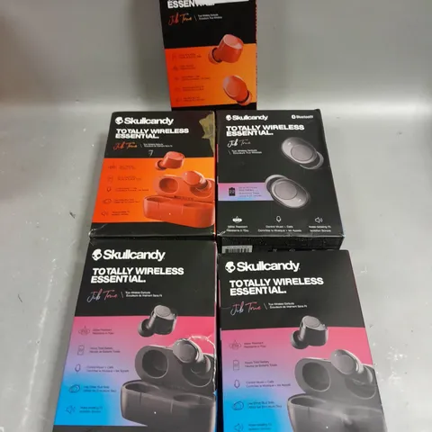 5 X BOXED SKULLCANDY JIB TRUE WIRELESS EARPHONES 