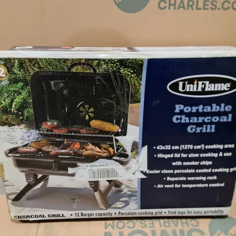 BOXED UNIFLAME PORTABLE CHARCOAL GRILL