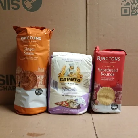 APPROXIMATELY 8 ASSORTED FOOD AND DRINK ITEMS TO INCLUDE RINGTONS, CAPUTO, ETC