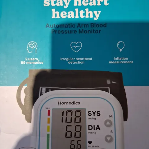BOXEDHOMEDICS AUTOMATIC ARM BLOOD PRESSURE MONITOR